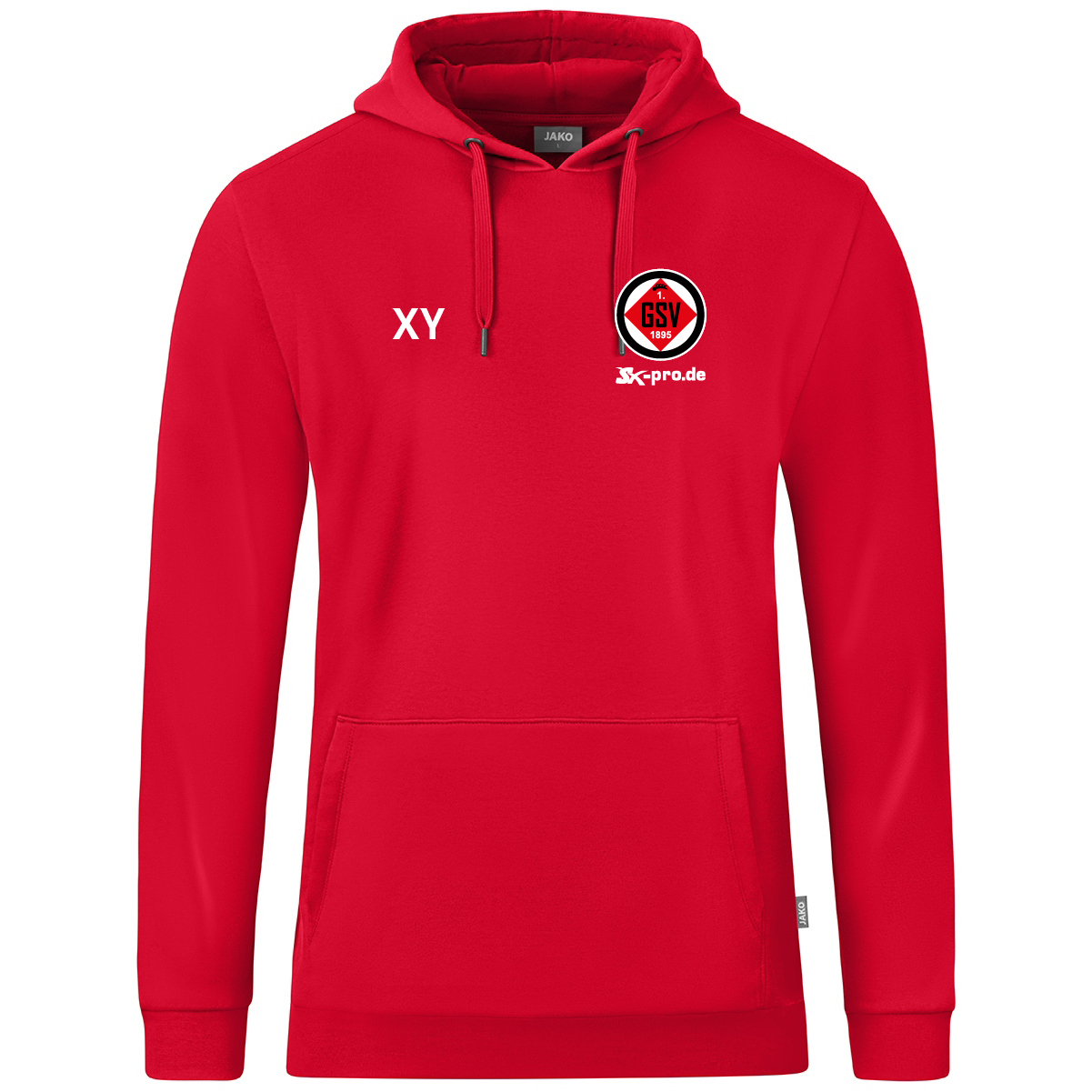JAKO Kapuzensweat Organic  inkl.Wappen und Vereinsname (Initialen optional)