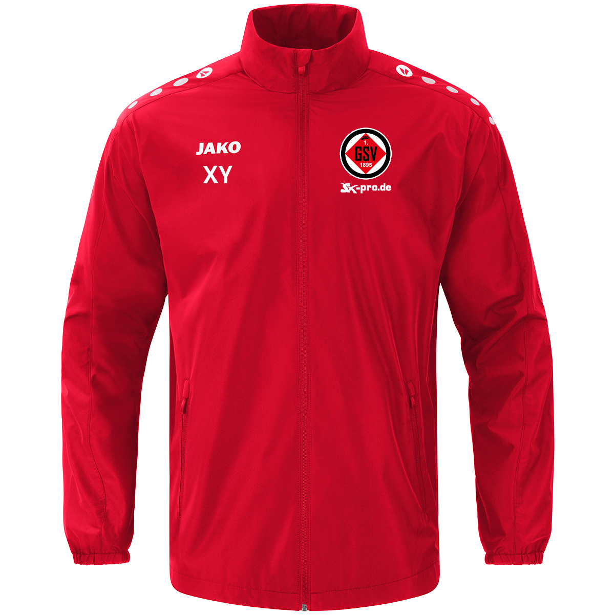 JAKO Allwetterjacke One inkl.Wappen und Vereinsname (Initialen optional)