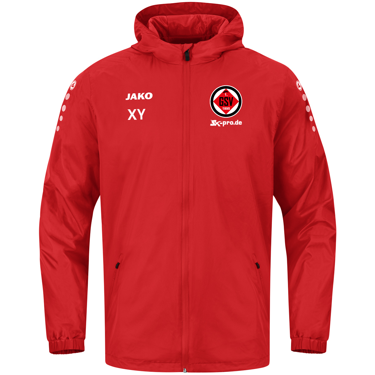 JAKO Allwetterjacke Team 2.0 inkl.Wappen und Vereinsname (Initialen optional)