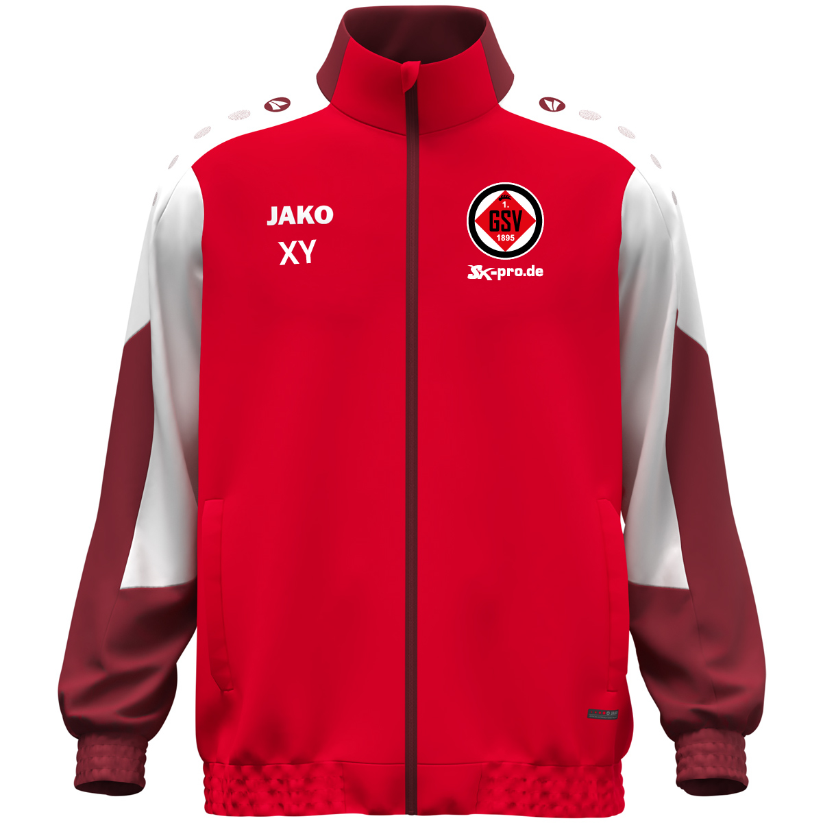 JAKO Webjacke Dynamic inkl.Wappen und Vereinsname (Initialen optional)