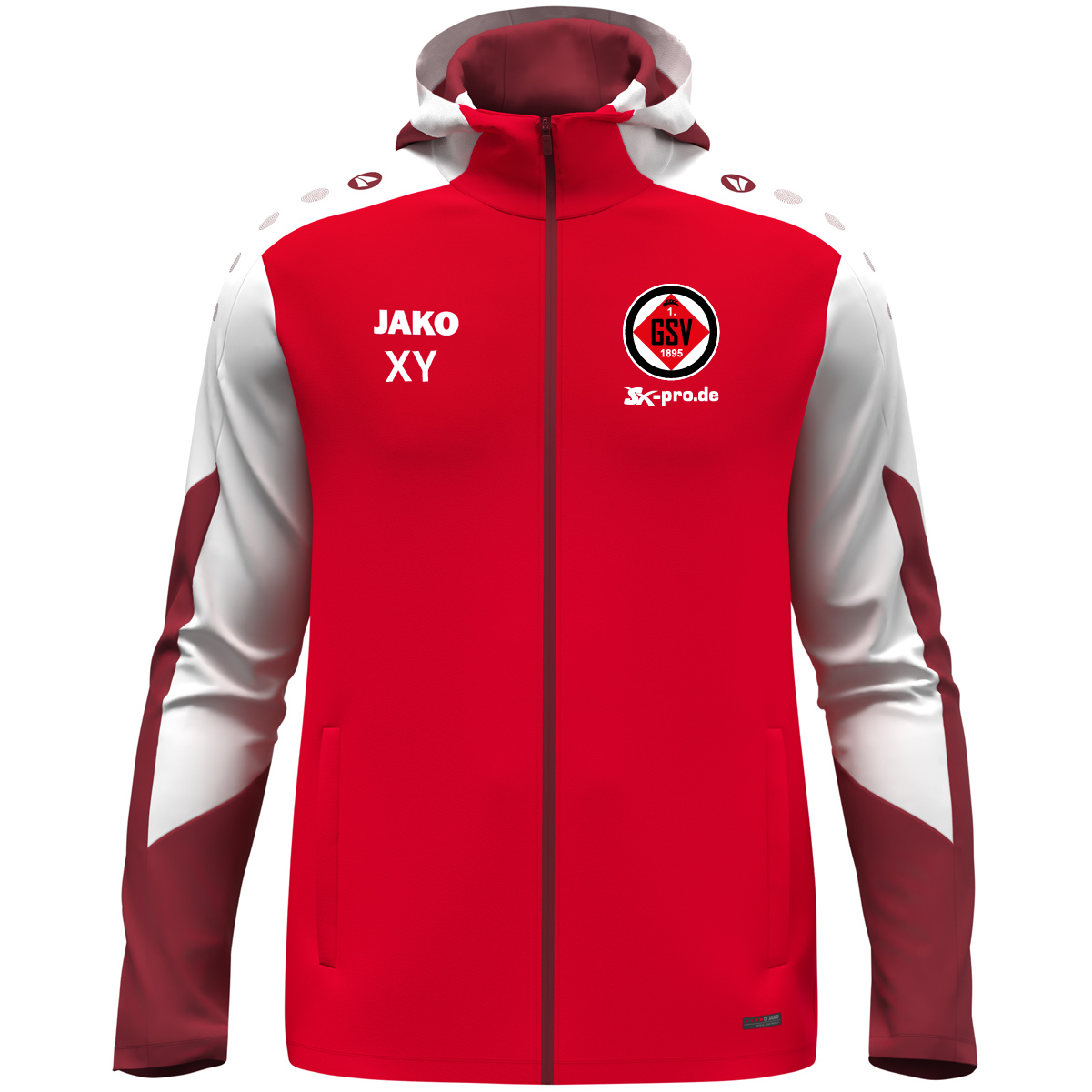 JAKO Kapuzenjacke Dynamic inkl.Wappen und Vereinsname (Initialen optional)